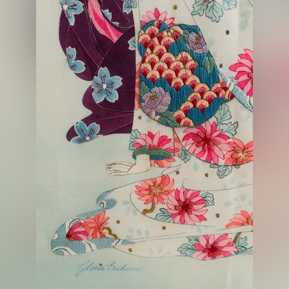 Large Vintage Wall Art Graceful Geishas by Gloria Eriksen - Picture 6 of 12